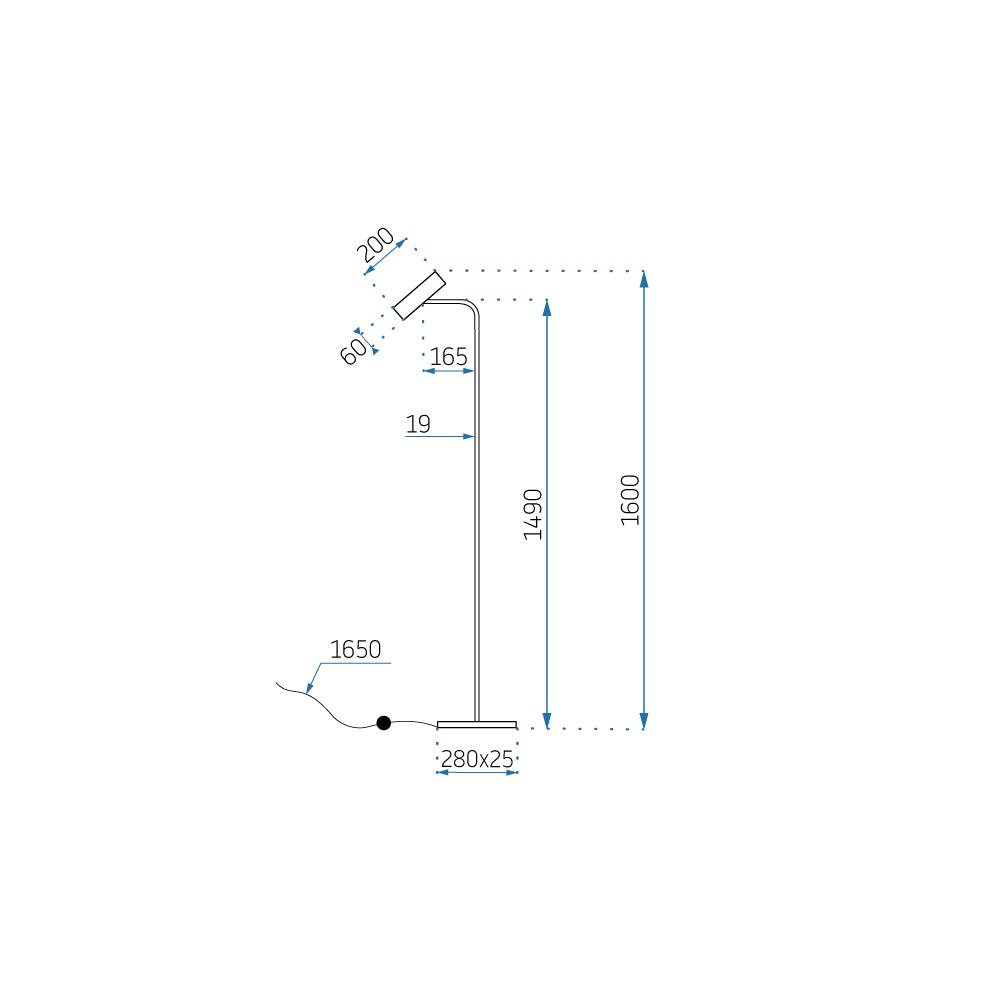 Lampa APP965-1F Svart