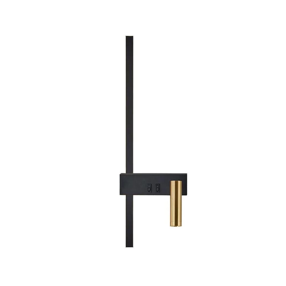 VÄGGLAMPA VÄGGLAMPA APP1439-W HÖGER BLACK GOLD