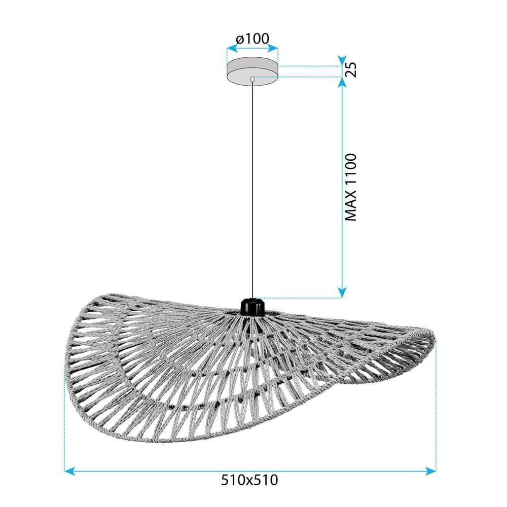 Boho taklampa hängande APP1739-1CP 50CM