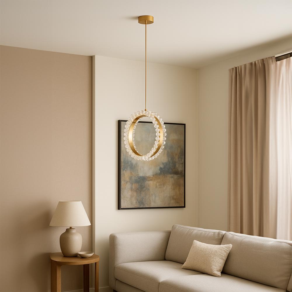 HÄNGANDE LED TAKLAMPA LHJ098-CP GULD