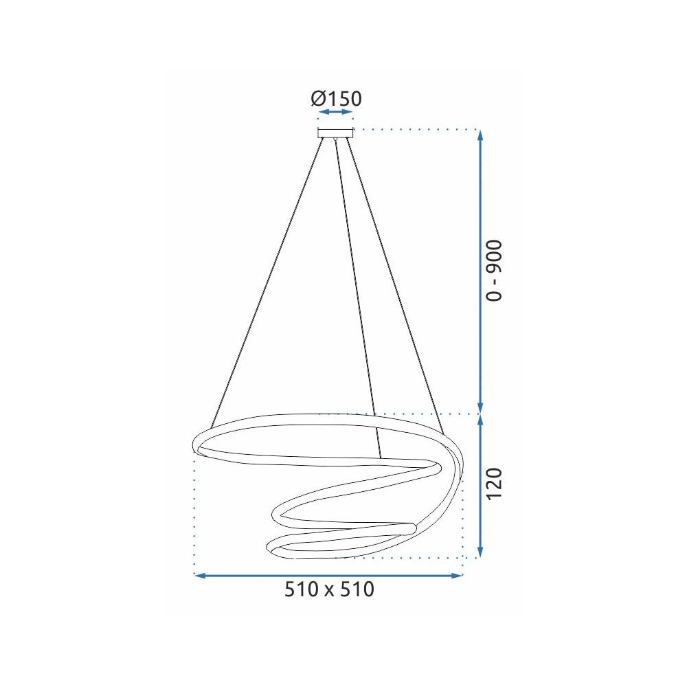 Modern taklampa LED G080-1CP Guld