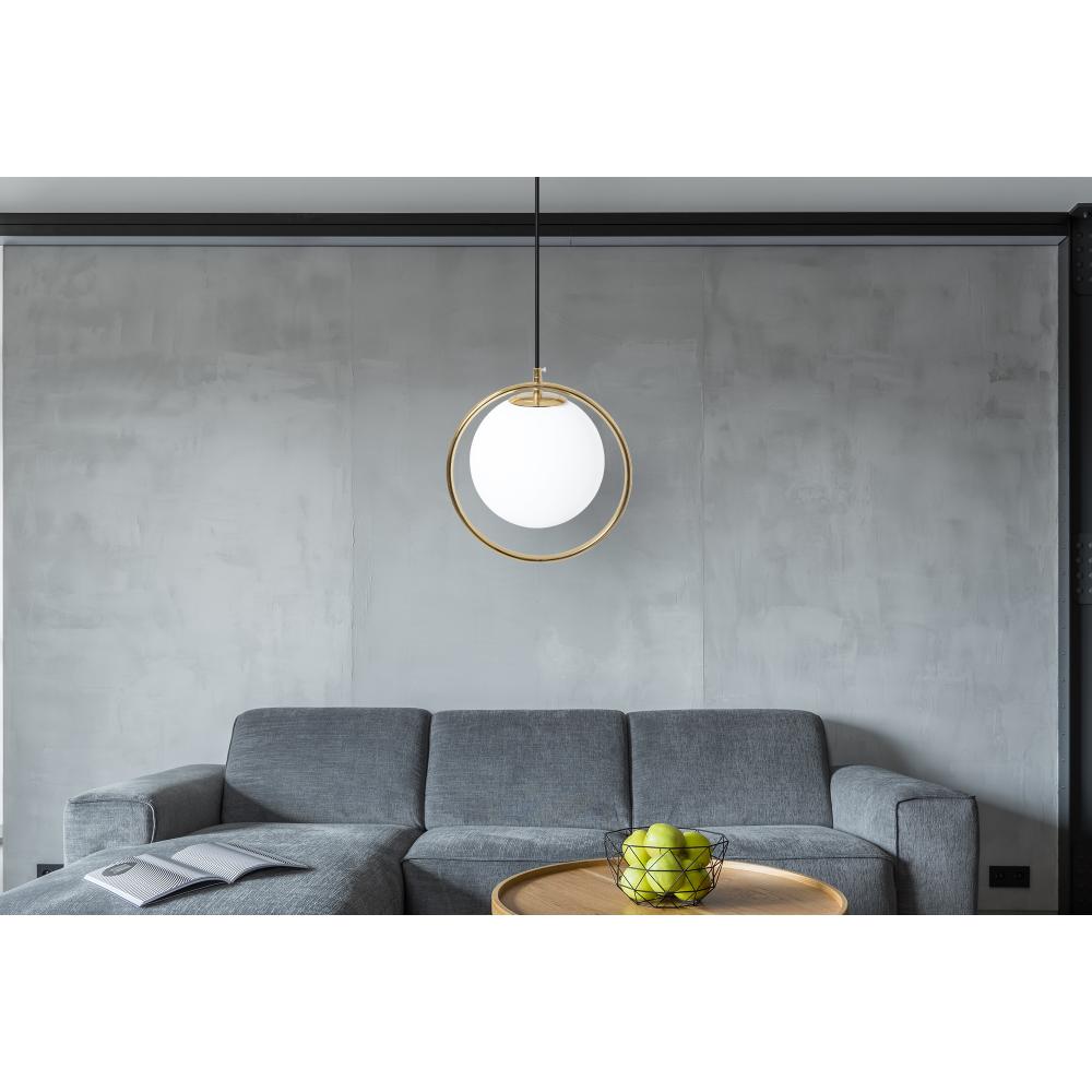 Glaspendellampa i tak med Takglob APP430-1CP Vit