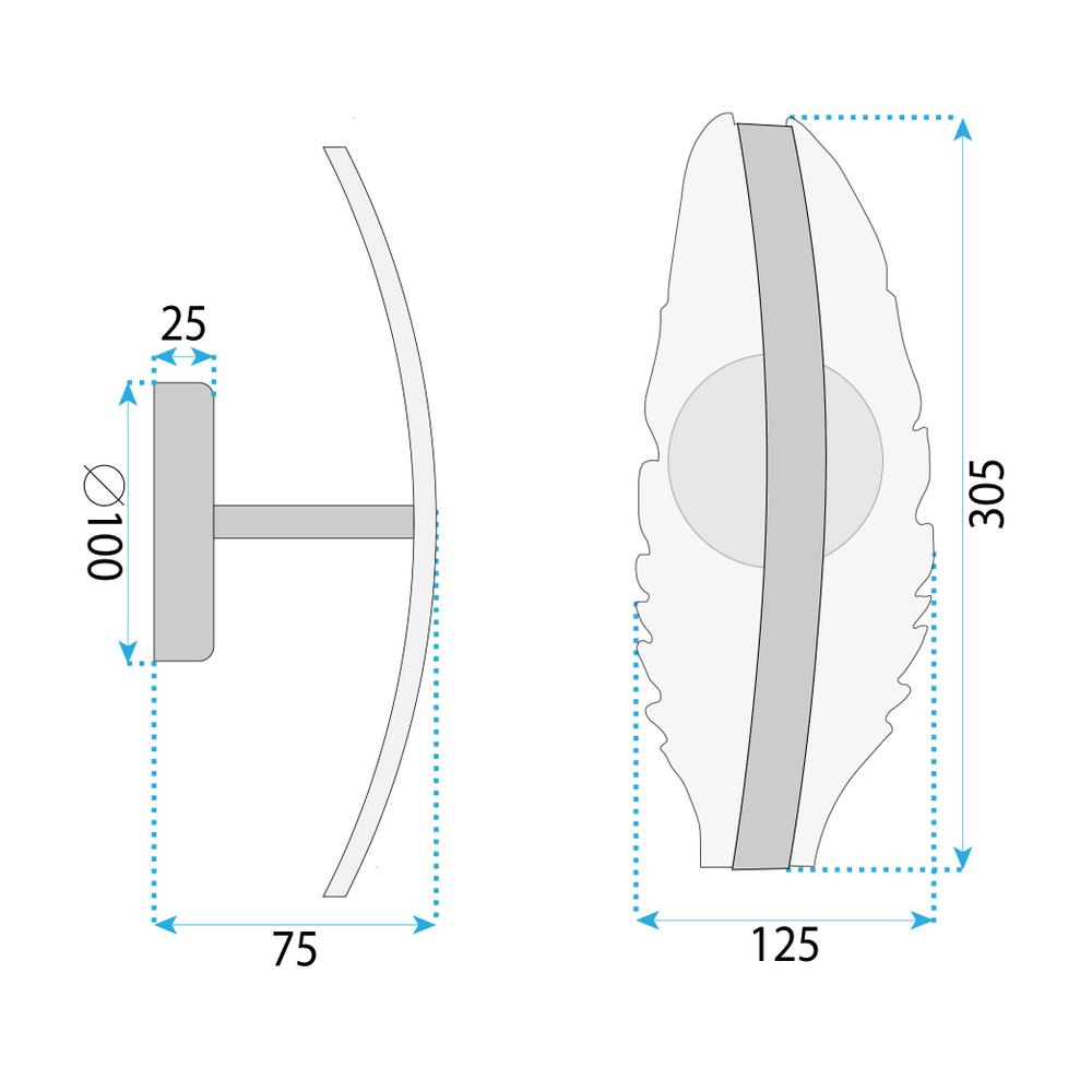 LED Vägglampa G140-W Guld