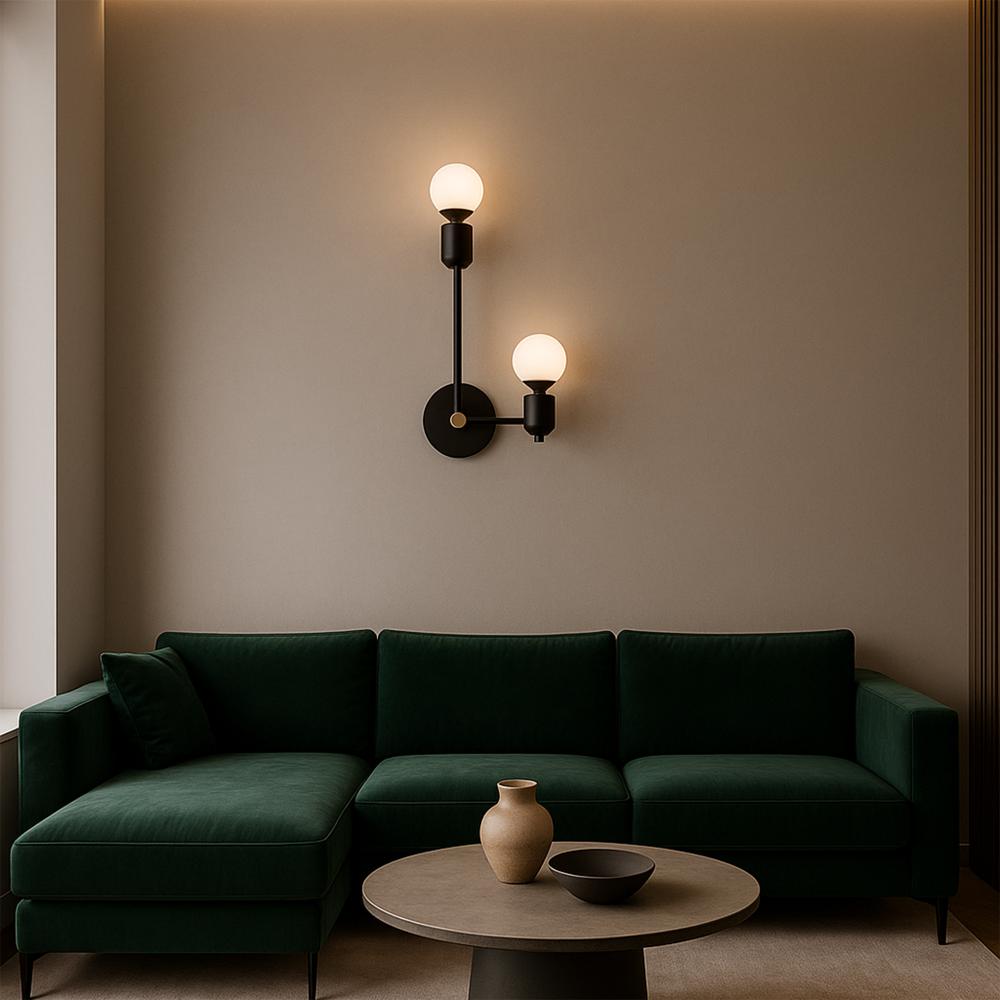 Vägglampa APP1707-2W SVART