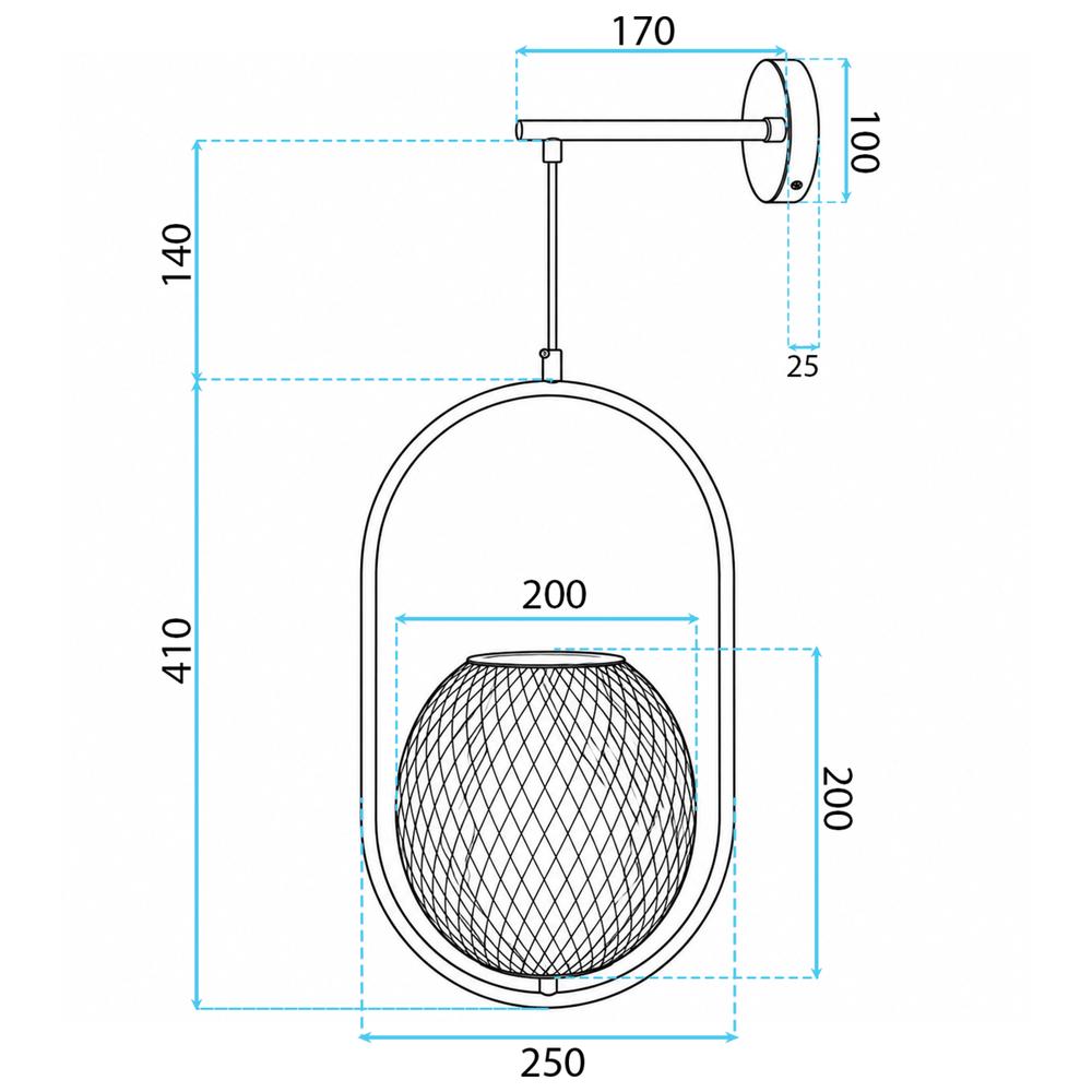 Wandlampe Gold APP1945-1W