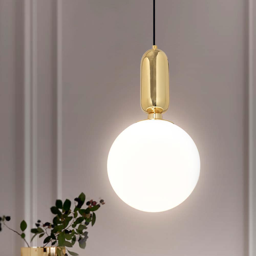 Taklampa Hängande Glas Metall APP474-1CP Guld