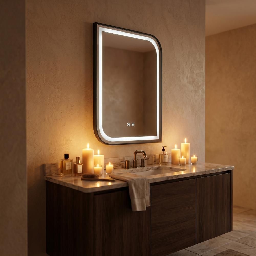 LED-VÄGGSPEGEL ZONE 70X50 BLACK