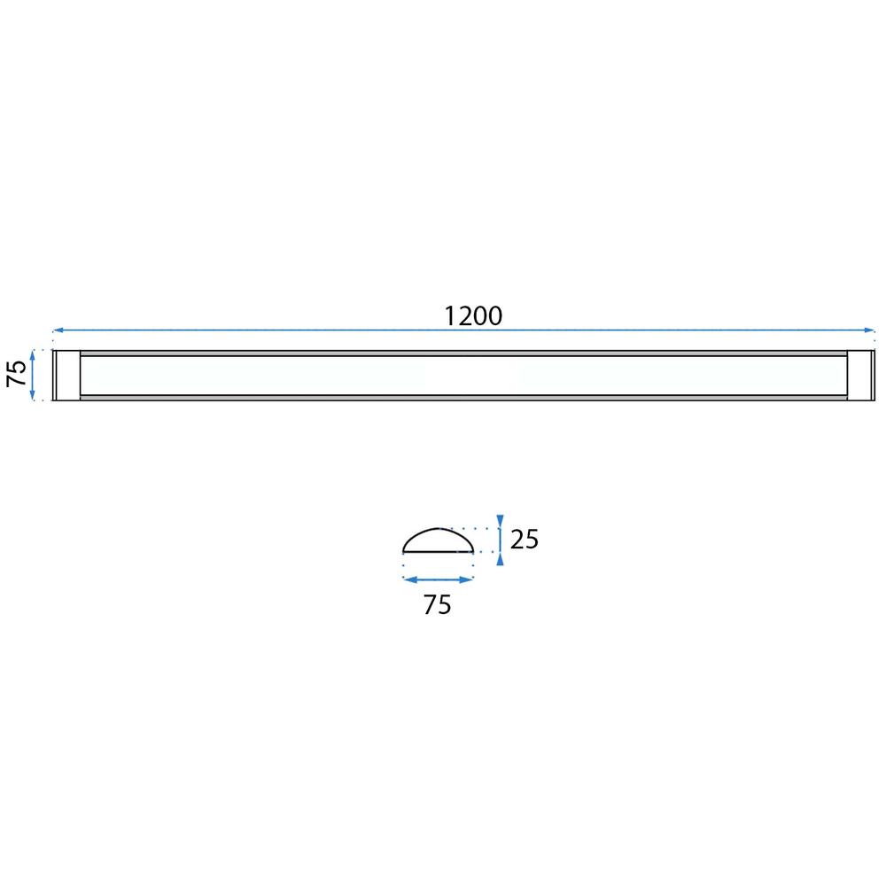 LED-panel för utanpåliggande montering 120 cm Vit 35W