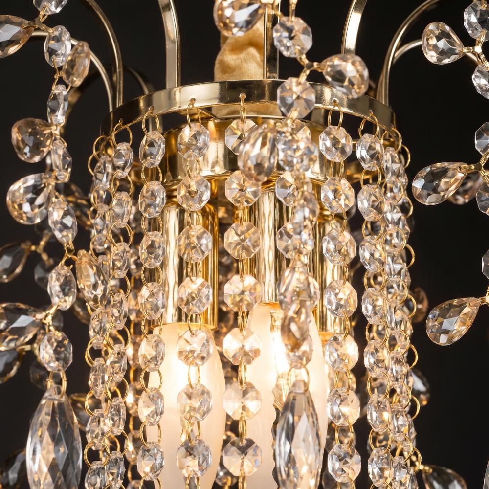 Kristall-pendellampa SWE090-CP 30cm GOLD