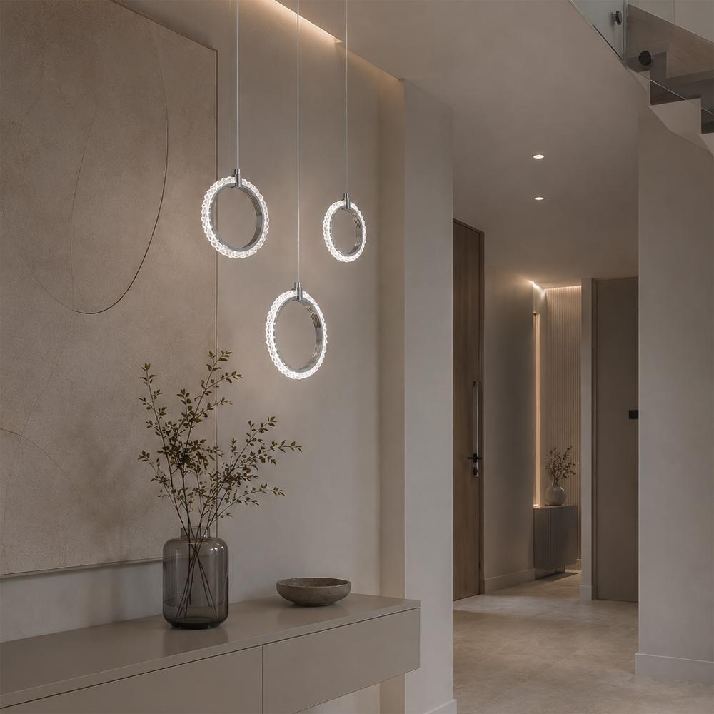 LED-pendellampa LHJ126-W Krom