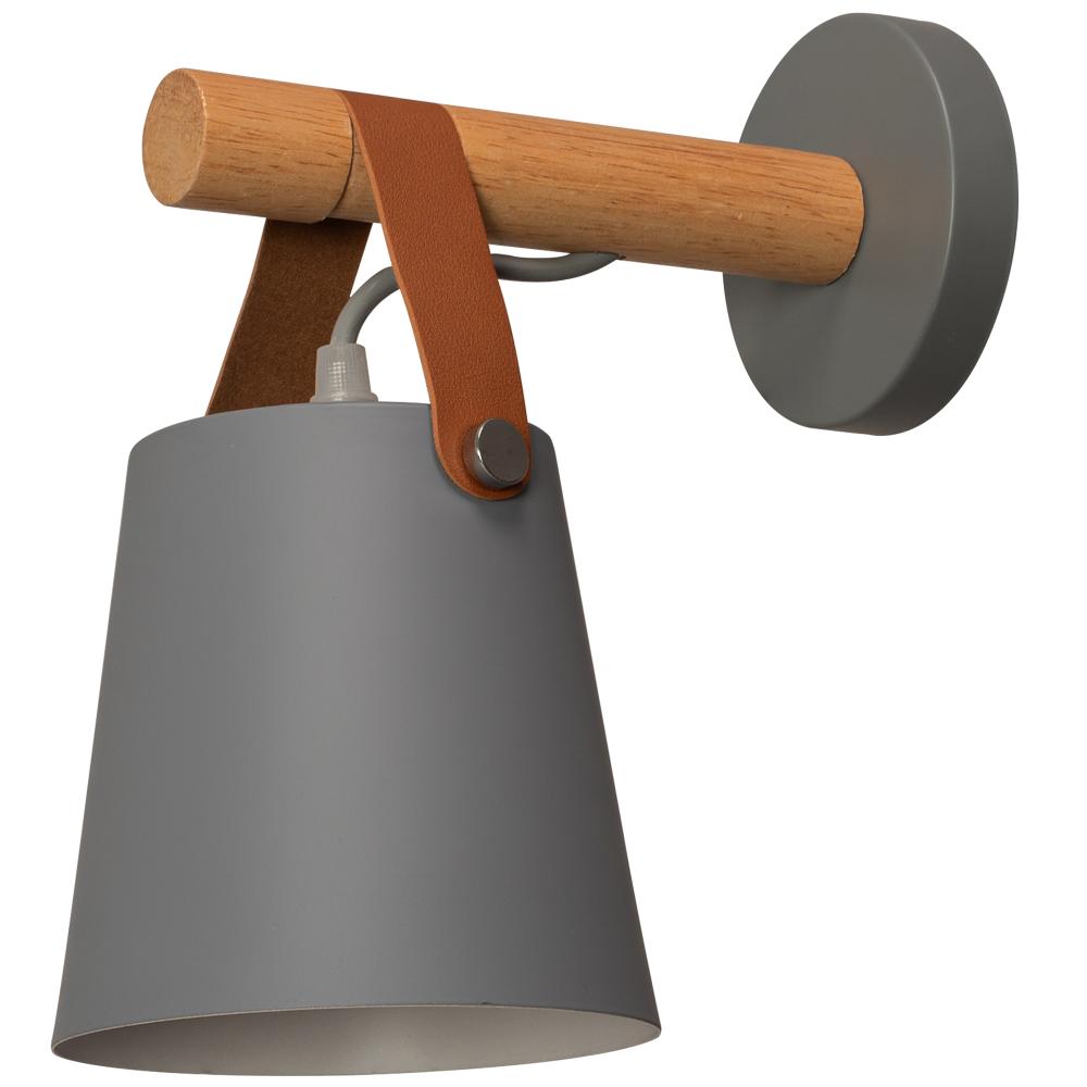 Vägglampa Metall med Rem Grå APP468-1W GREY