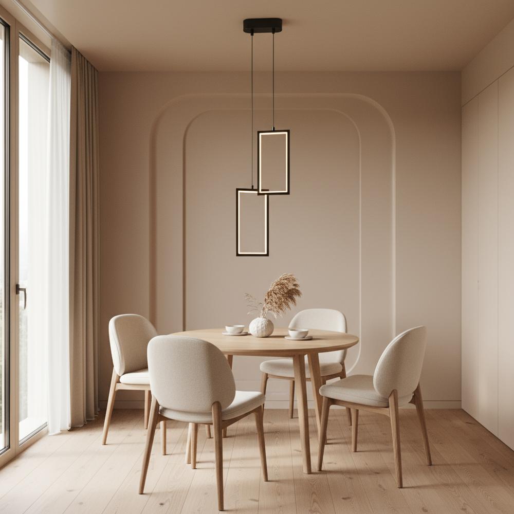 TAKLAMPA HÄNGANDE LED LHJ085-2CP SVART
