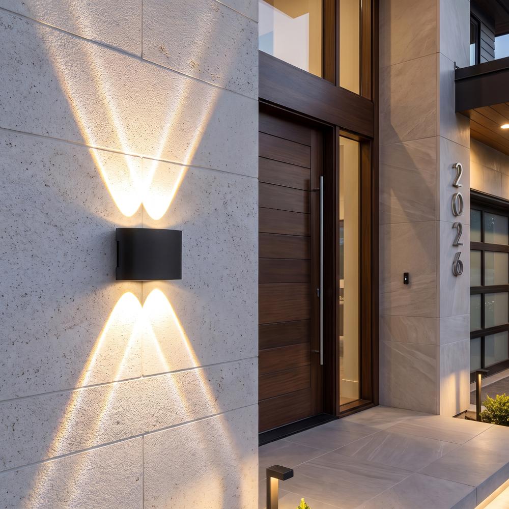 Fassadenleuchte Wandleuchte LED JNH039-4G Black