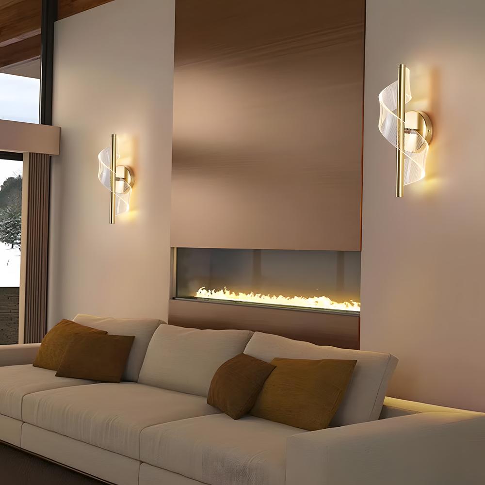 LED-vägglampa G032-W Guld