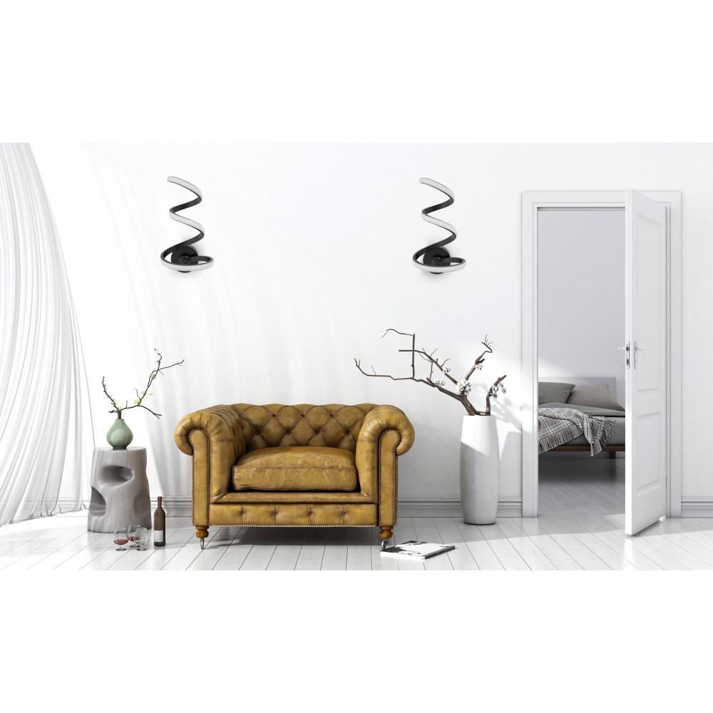 VÄGGLAMPA KINKIET LED SPRING UP APP829-W Svart MATT