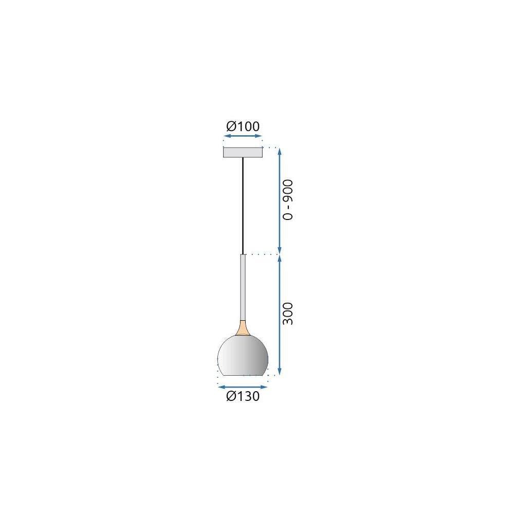 TAKLAMPA HÄNGANDE LED G087-1CP Svart Metallisk
