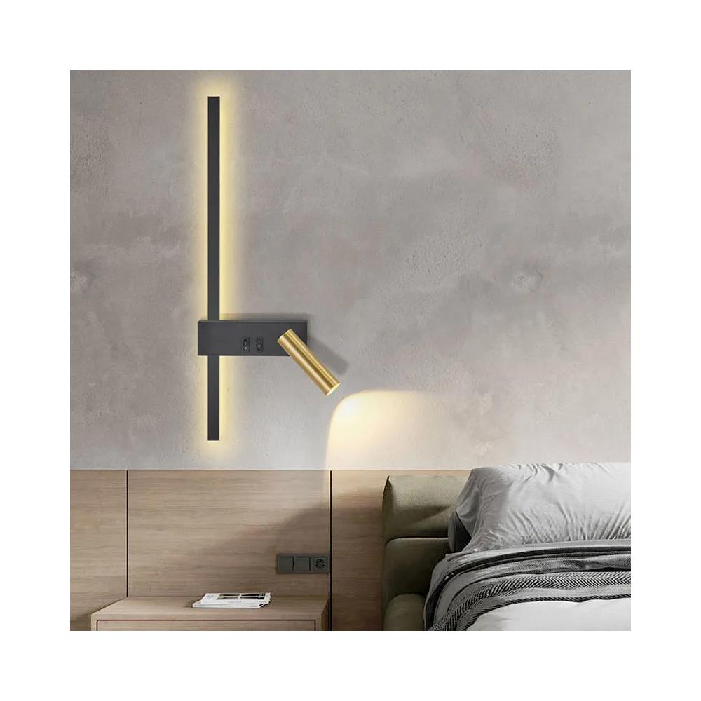 VÄGGLAMPA VÄGGLYKTA APP1439-2-W VÄNSTER BLACK GOLD