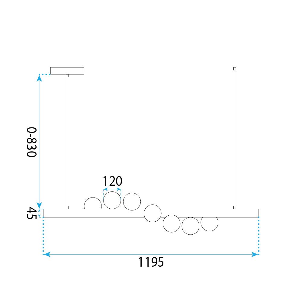 Hängande taklampa APP1907-7CP