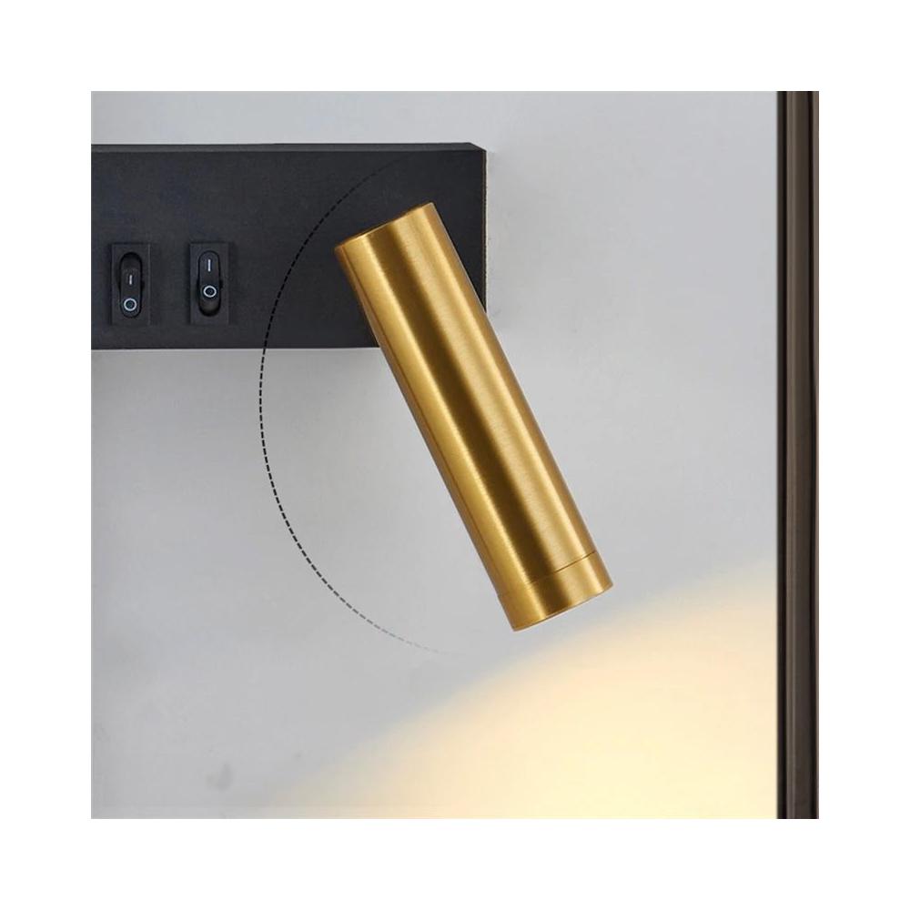 VÄGGLAMPA VÄGGLAMPA APP1439-W HÖGER BLACK GOLD
