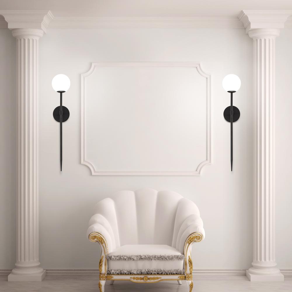 MODERN VÄGGLAMPA 75 cm APP579-1W SVART
