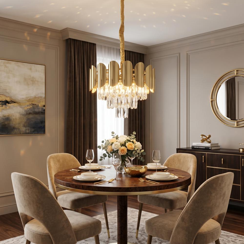 Kristall-pendellampa SWE099-CP 40cm GOLD
