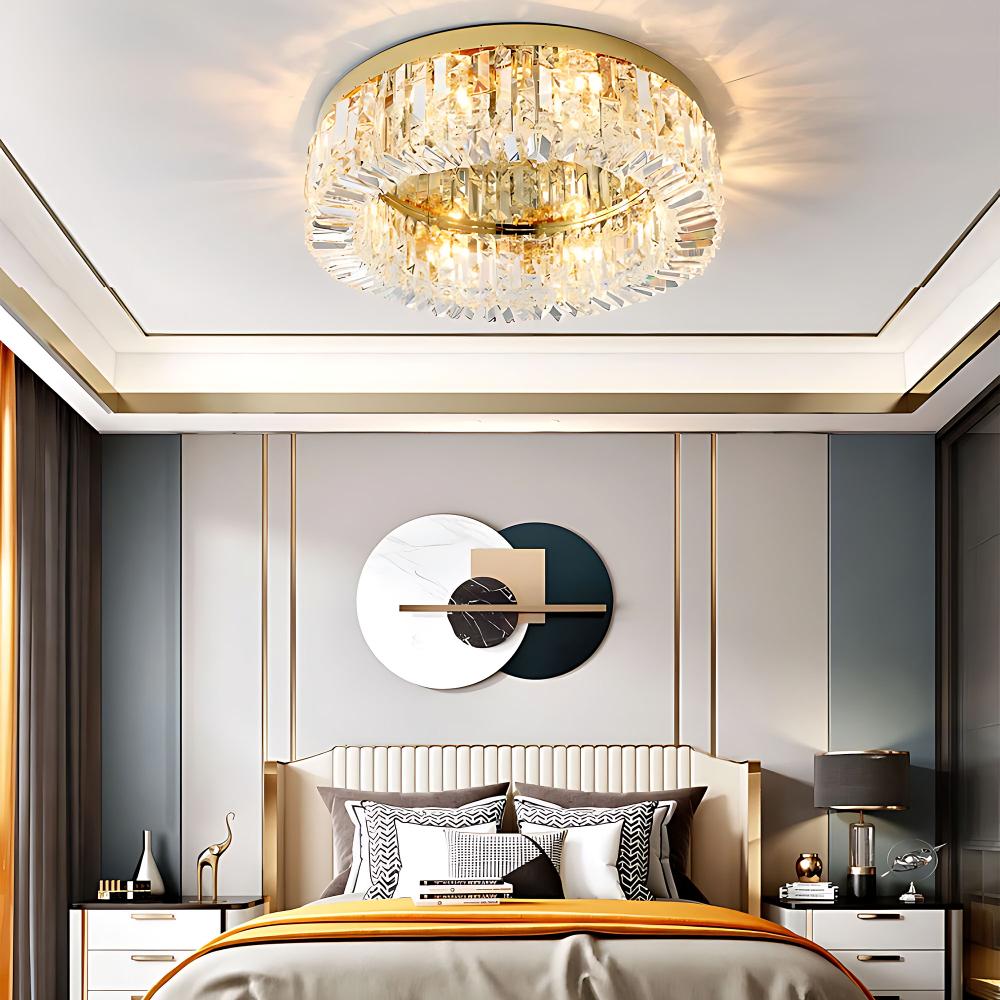 KRYSKTALLAMPA PLAFOND APP1729-8C 60 cm GULD