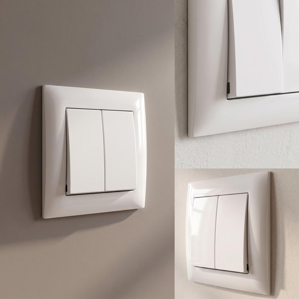 Kahekordne Lüliti OSTE JNH007-W WHITE