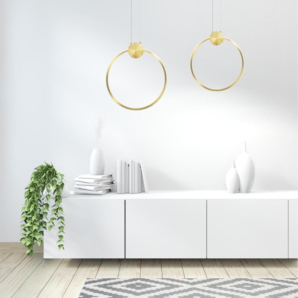 HÄNGANDE LED TAKLAMPA APP1393-CP GULD 30 cm