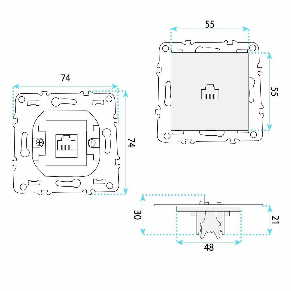 Розетка RJ45 с Рамка OSTE JNH010-S BEIGE