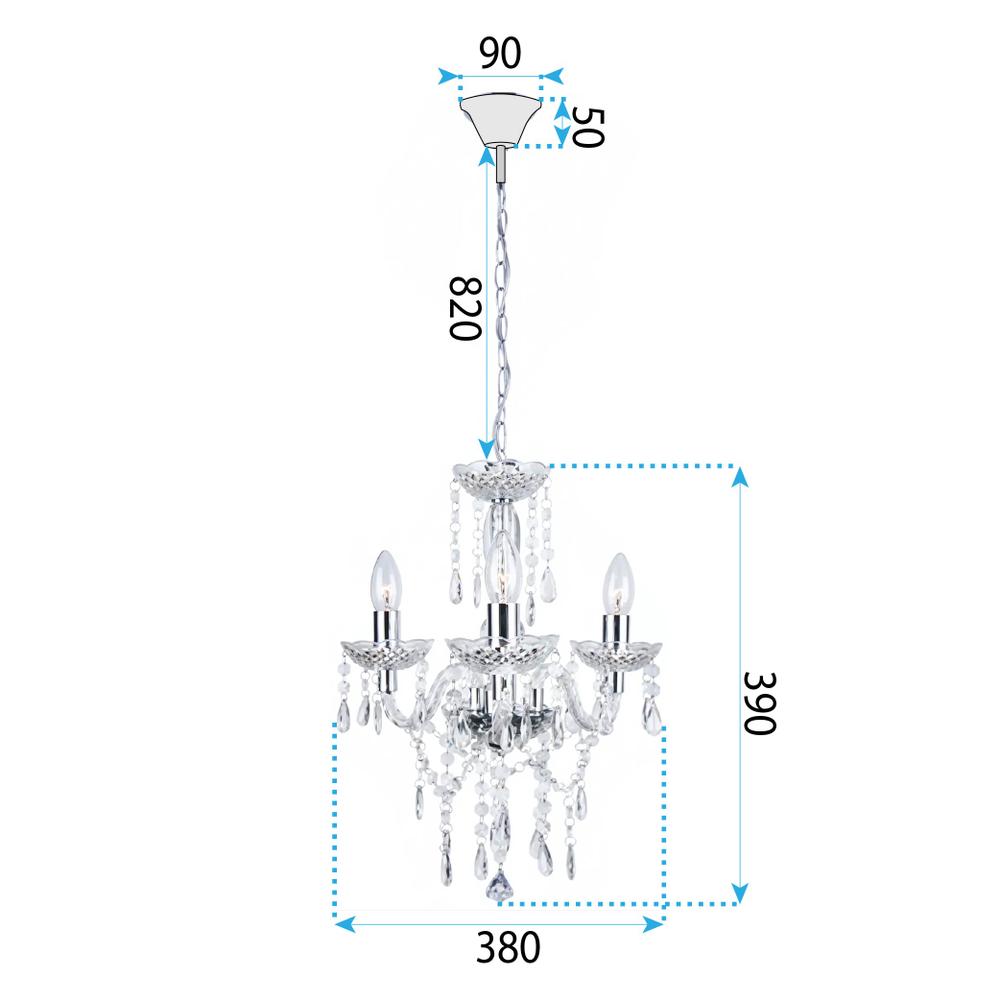 HÄNGANDE TAKLAMPA EBT007-3CP GREY