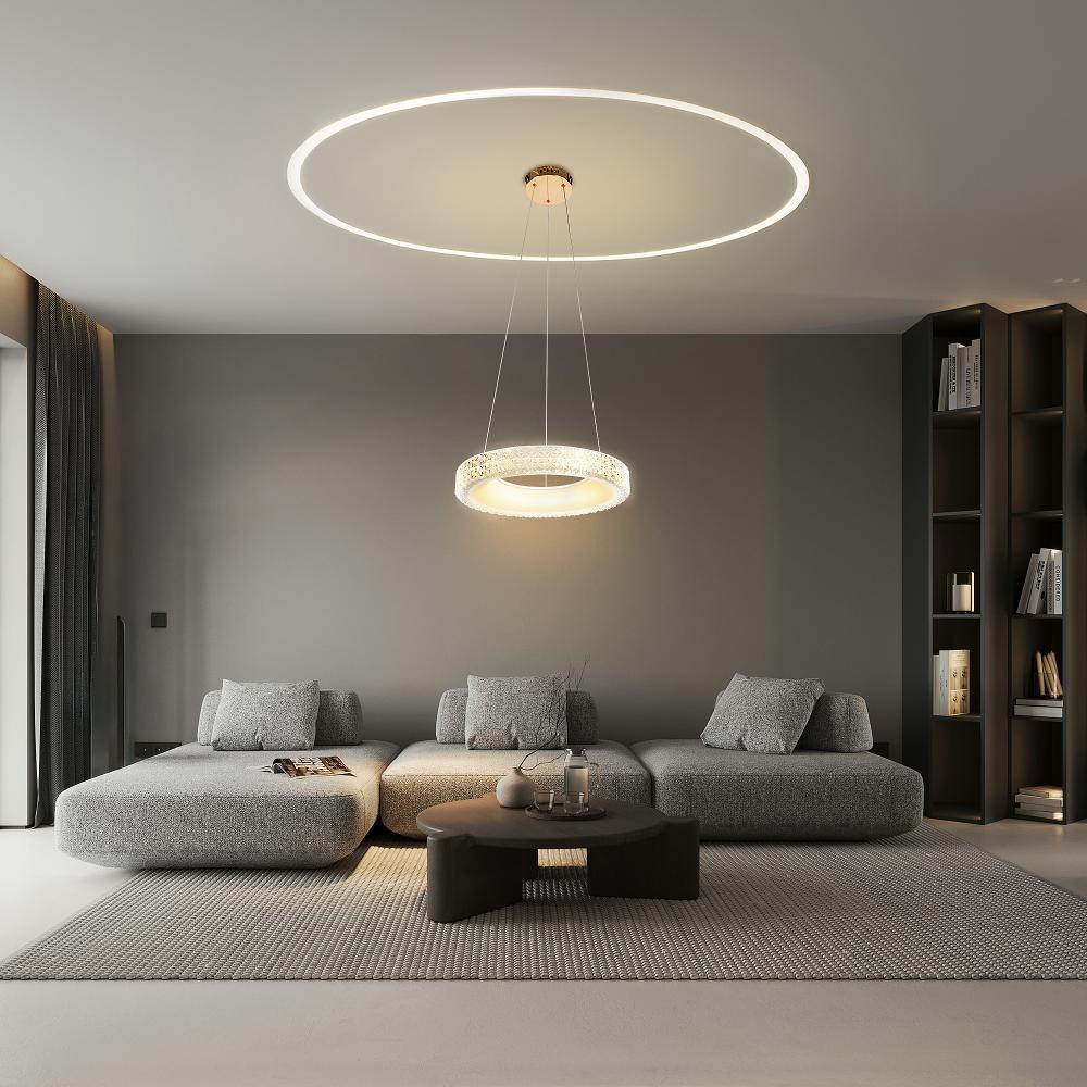HÄNGLAMPA LED MS001-CP Roséguld 40 cm