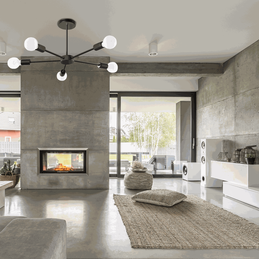 Lampa Pająk 5 APP1024-5CP Czarna