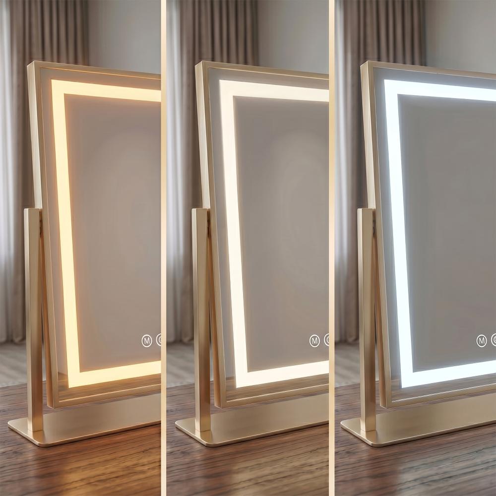 LED-spegel LUMI L.Gold 30x40cm