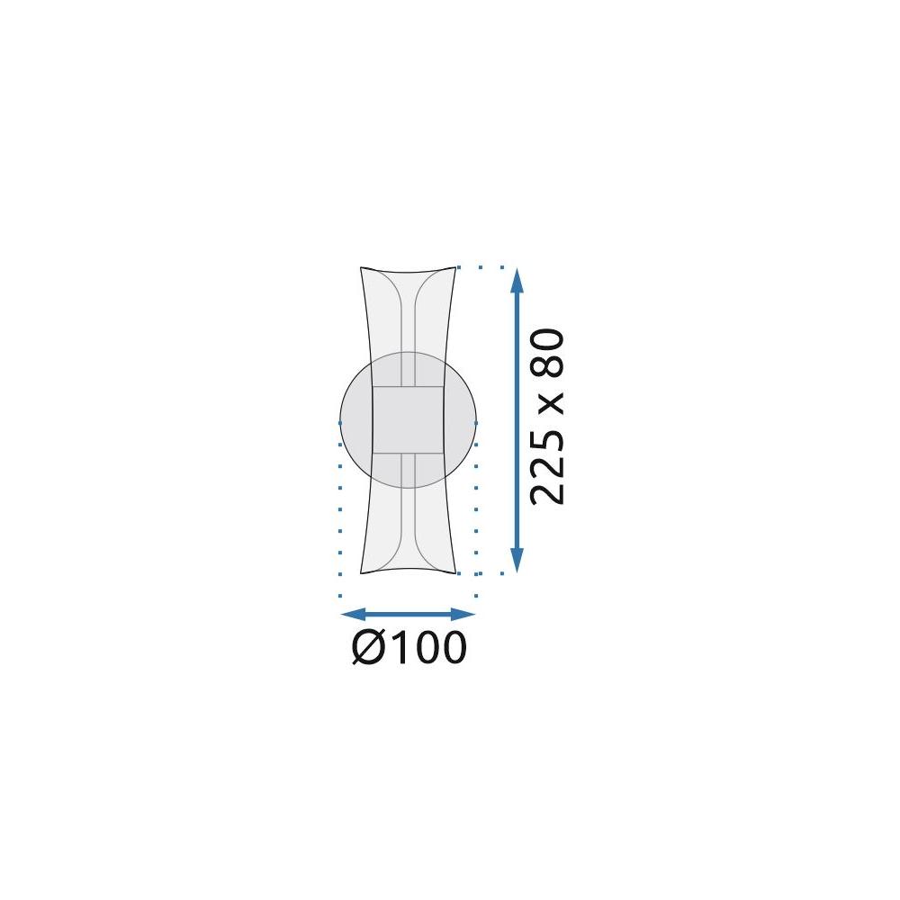 LED vägglampa G029-W Svart