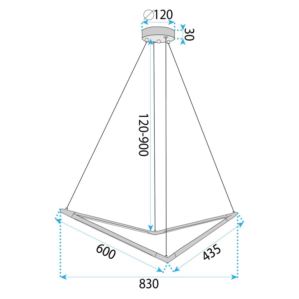LED pendellampa APP1776-CP Borstad Guld