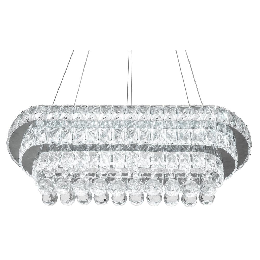 Kristall LED Pendellampa för Tak 102W fjärrkontroll APP417-CP
