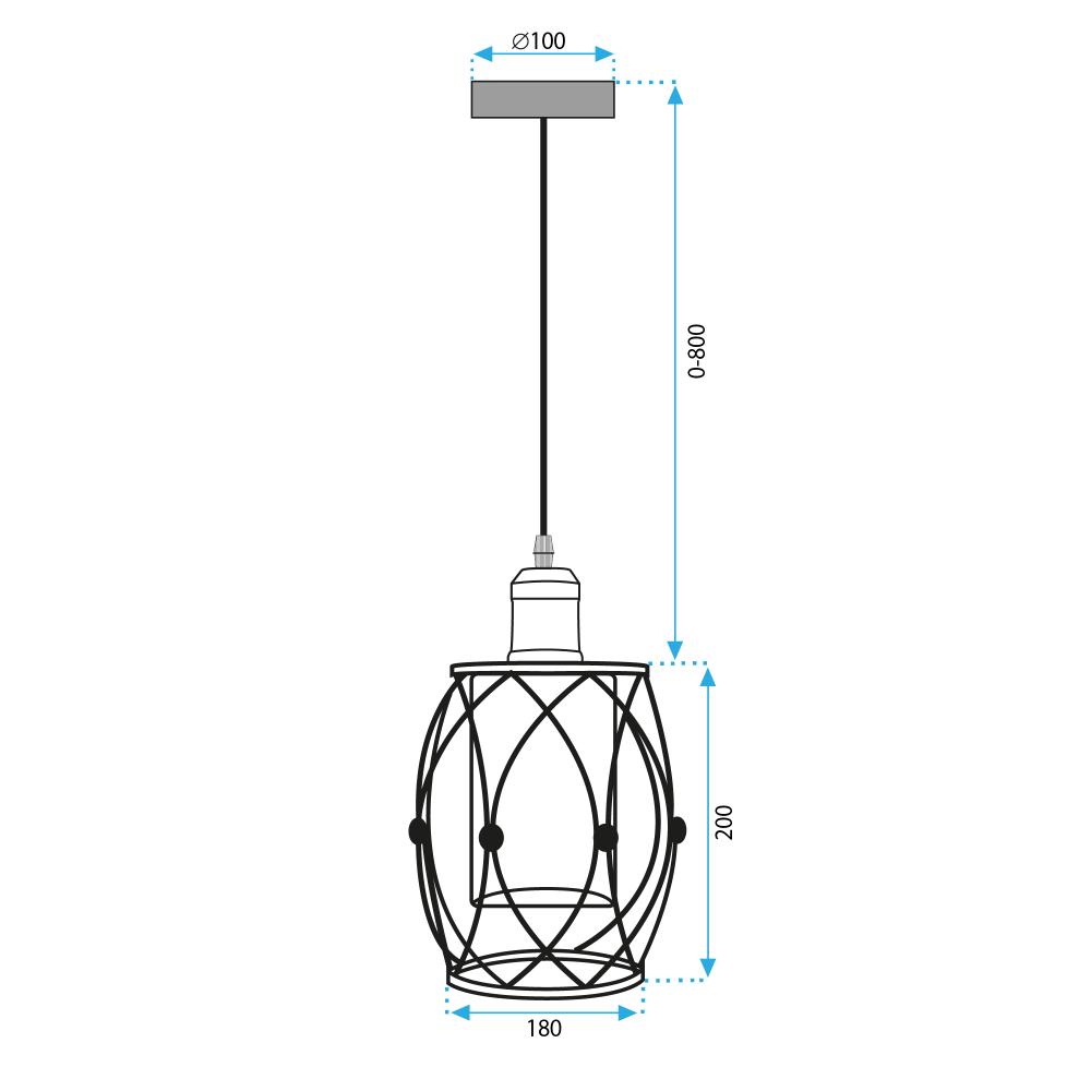 Lampa wisząca APP1128-1CP