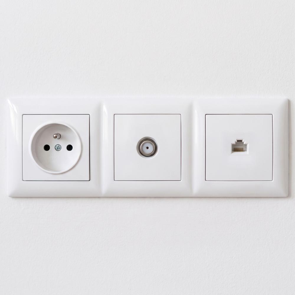 Antenna Socket with Frame OSTE JNH012-G WHITE