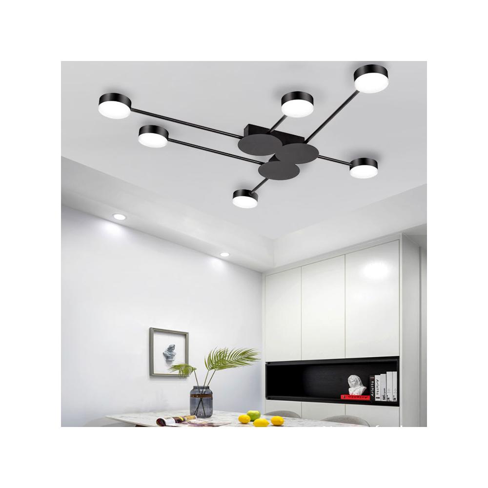 MODERN 6-ARMAD LED TAKLAMPA APP521-6C Svart
