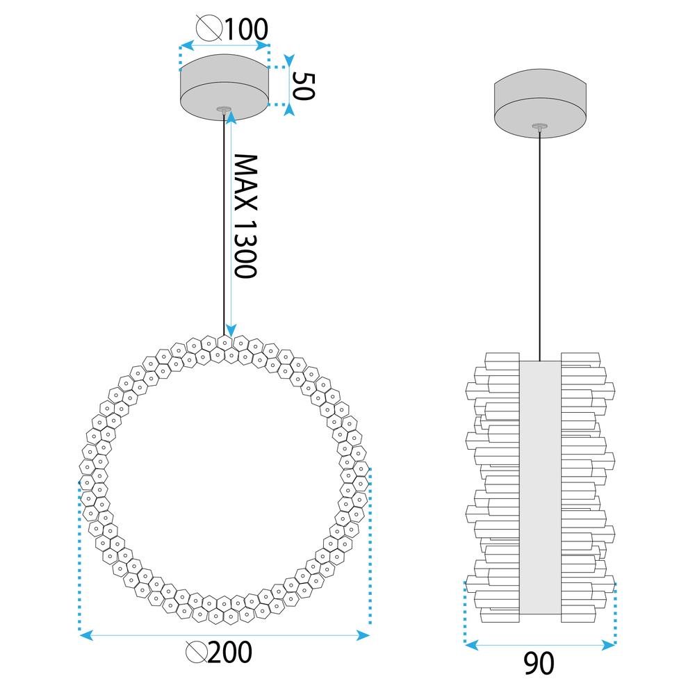 HÄNGANDE LED TAKLAMPA LHJ098-CP GULD