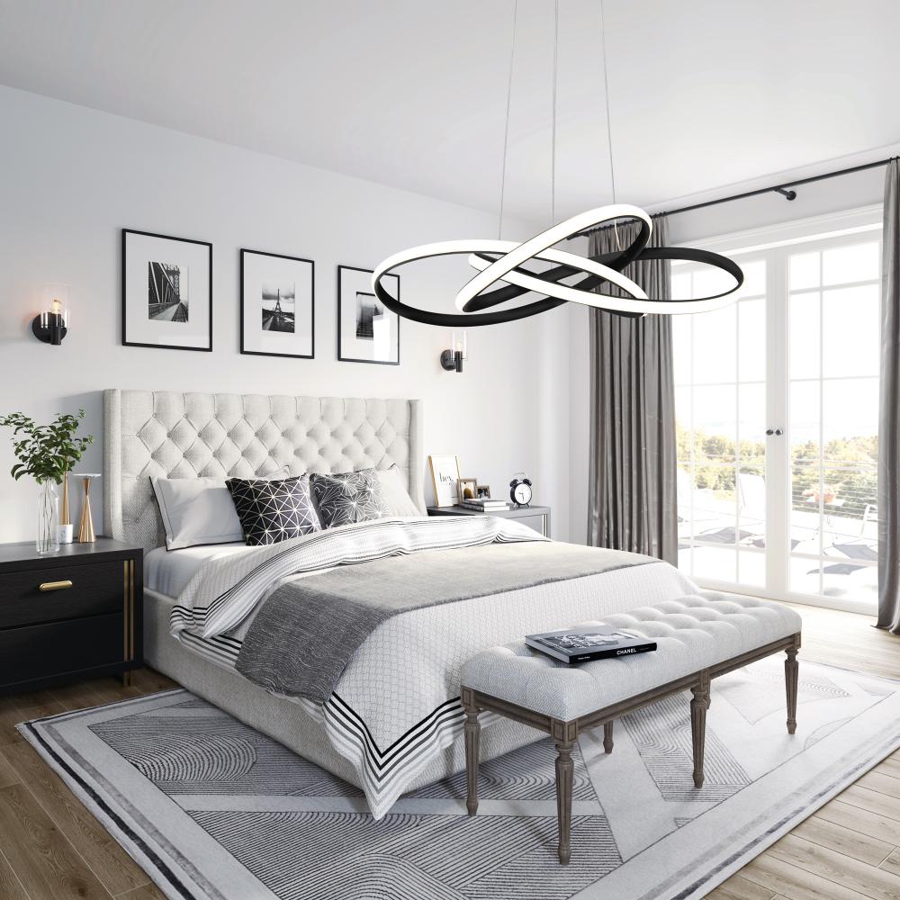 Modern taklampa LED + FJÄRRKONTROLL APP814-CP Node Svart