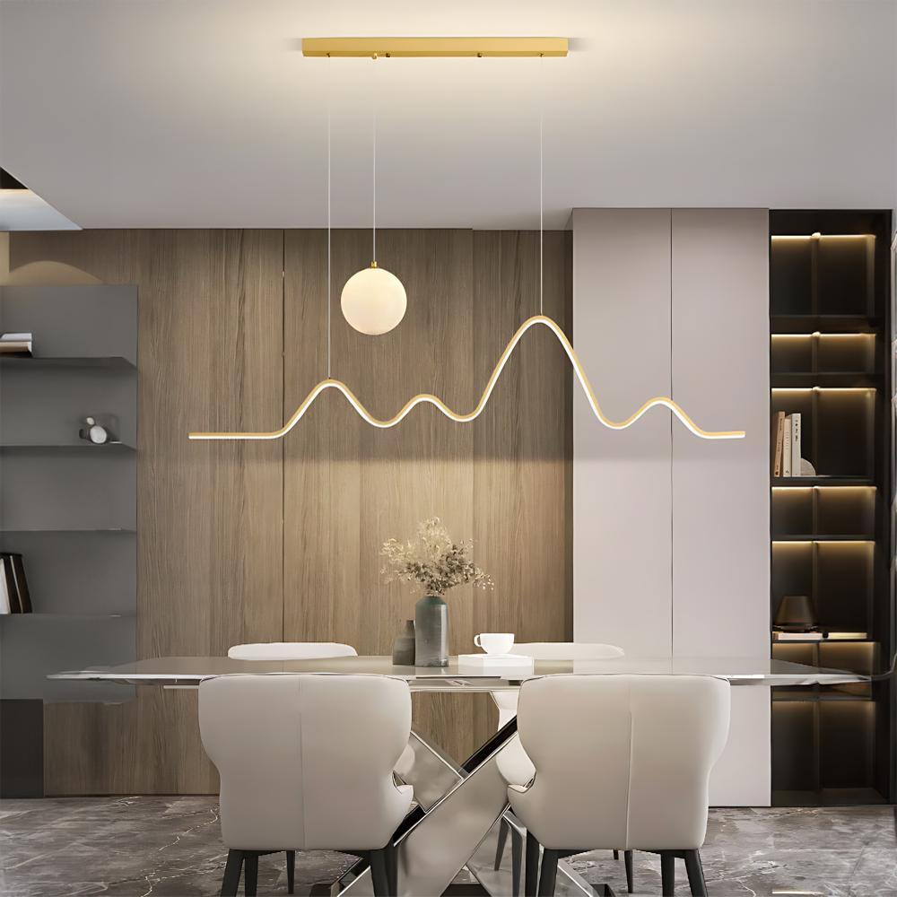 Hängande LED-lampa LHJ034-CP 120 cm Borstad Guld