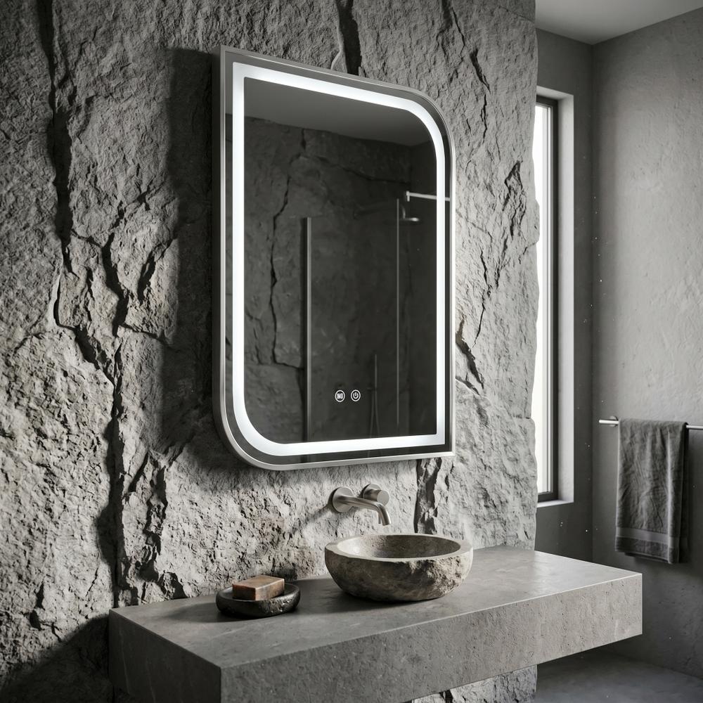 LED-VÄGGSPEGEL ZONE 80x60 BRUSH NICKEL