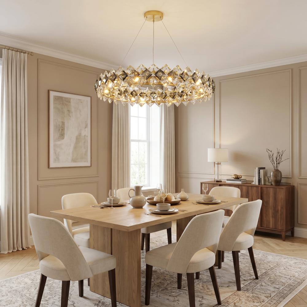 Kristall-pendellampa SWE094-CP 60cm Gold