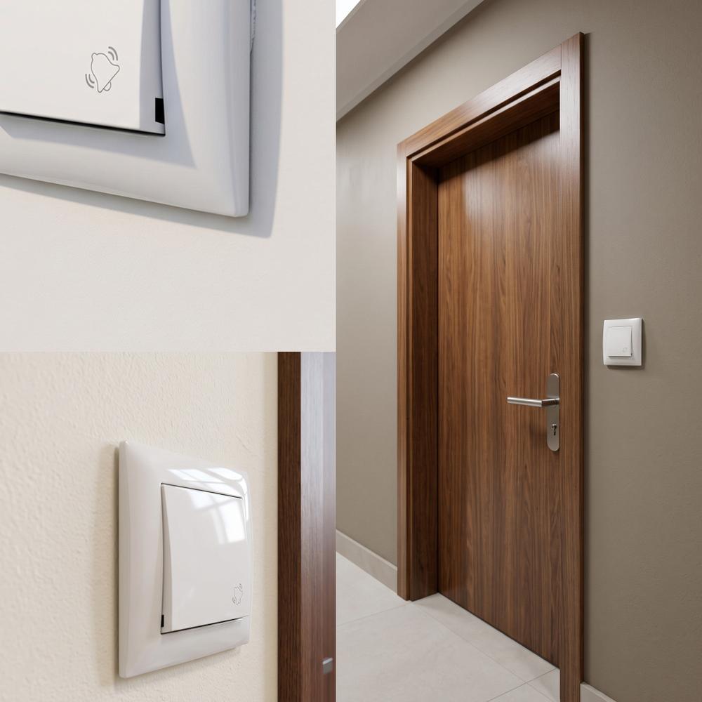 Uksekella Nupp OSTE JNH008-W WHITE