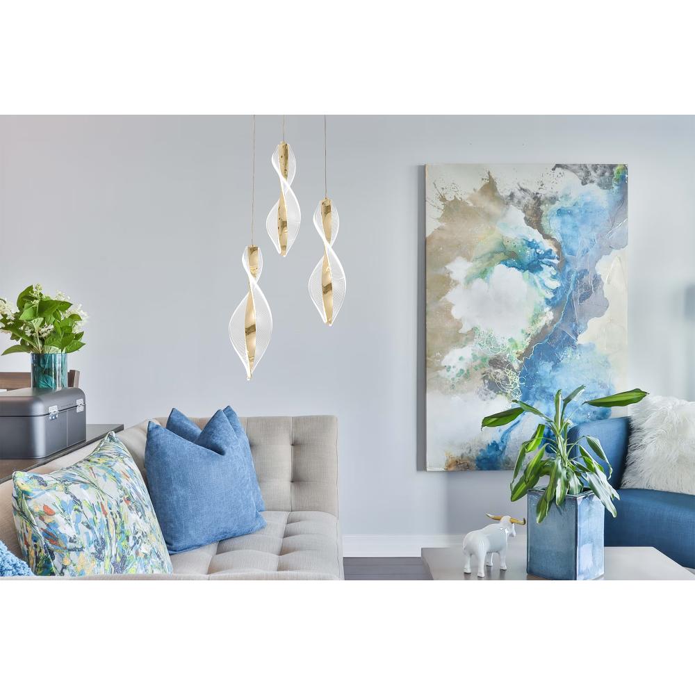 HÄNGLAMPA LED G028-3CP GULD