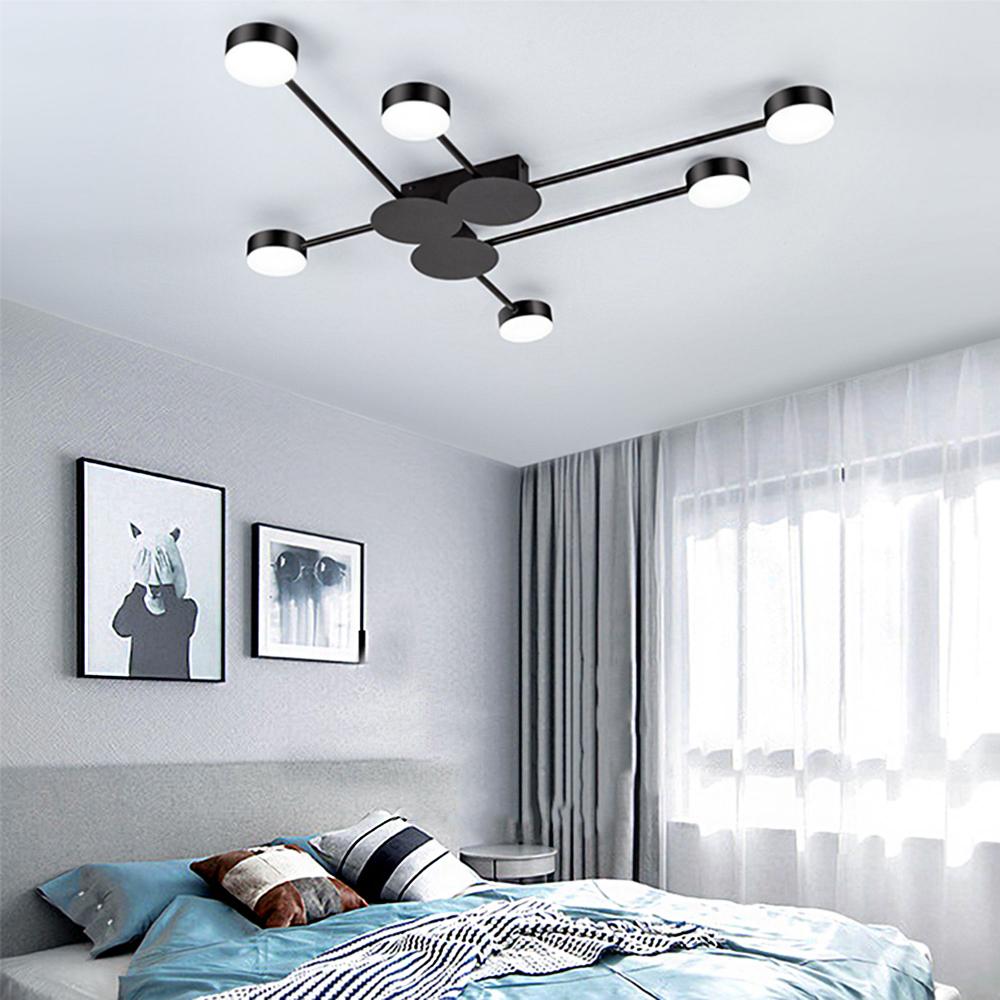 MODERN 6-ARMAD LED TAKLAMPA APP521-6C Svart