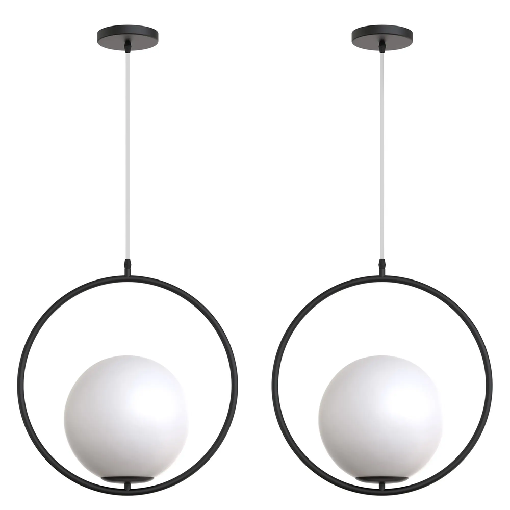 Glaspendellampa Tak Kula G110-1W Svart