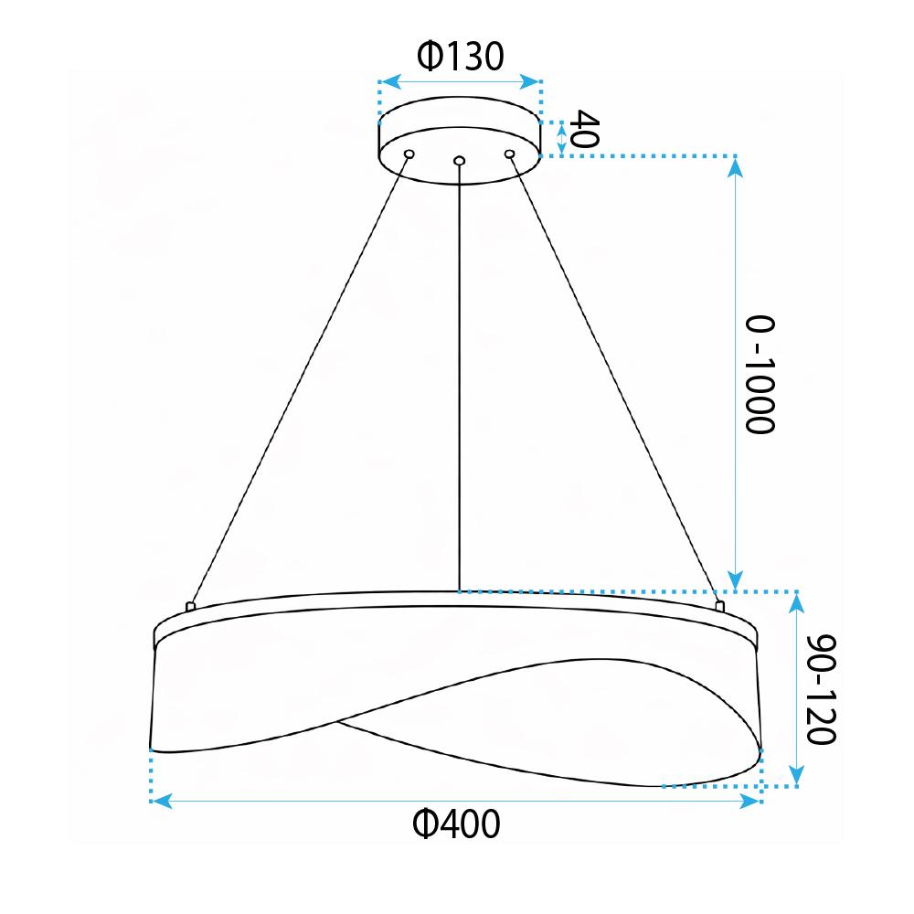 HÄNGANDE TAKLAMPA G144-CP 40 GOLD