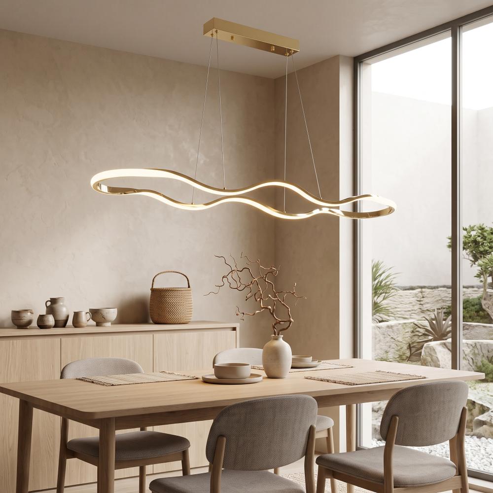 HÄNGENDE LED TAKLAMPA LHJ028-CP 100 cm Guld